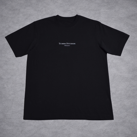 T-shirt TSM 'Oversized' nera | Turro Studios SS'25